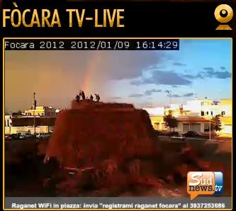 Focarà Tv: migliaia di utenti sul web per seguire la Notte del Fuoco
